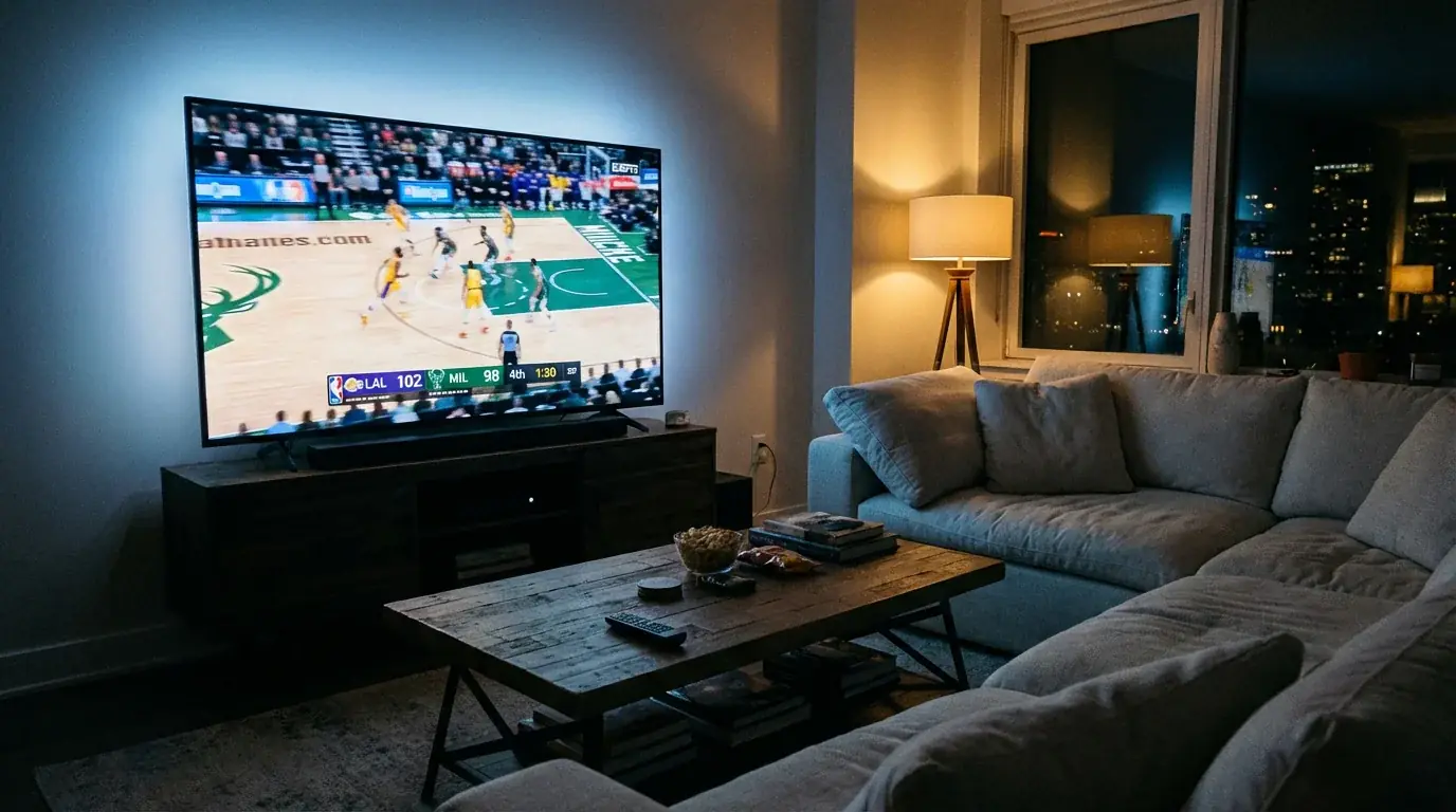 Transmisja meczu NBA na telewizorze — rekordowa oglądalność sezonu 2025-26